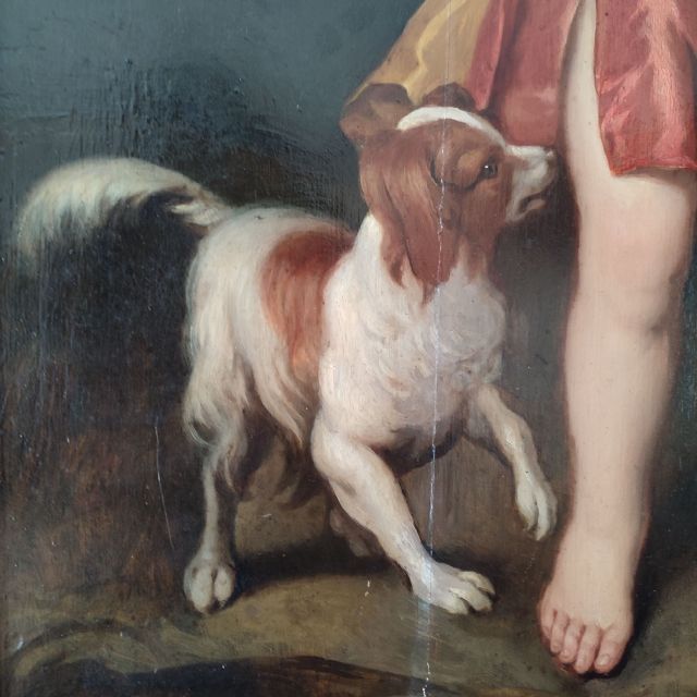 Château de Preisch - Moselle Trois Frontières - Détail tableau jeune chasseur 